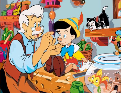 Pinocchio-puzzel پازل جورچین پینوکیو به صورت آنلاین