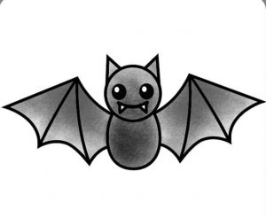 Color-the-bat-300x246 آموزش نقاشی خفاش برای کودکان - آموزش گام به گام