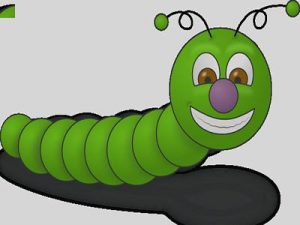 عکس کارتونی کرم ابریشم